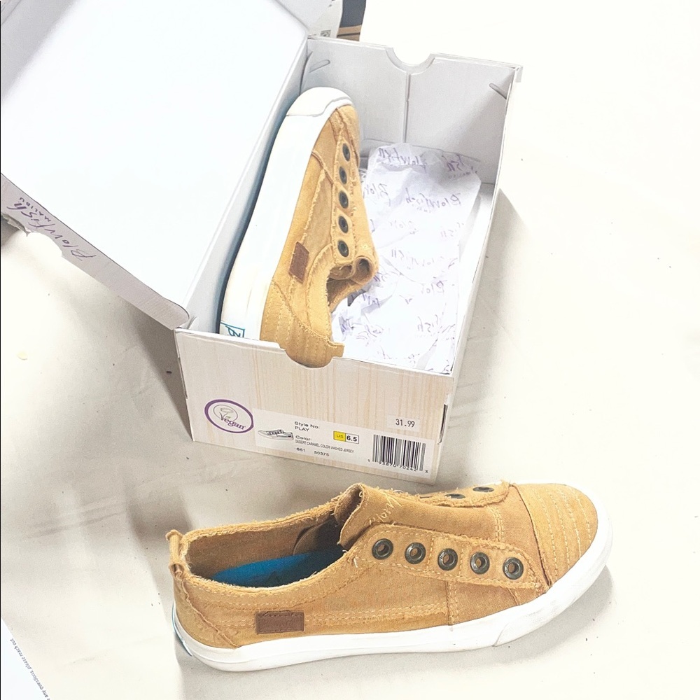 Casual Tan Slip-On Sneakers for Women